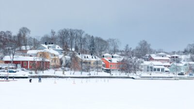 Small Town Community in Winter